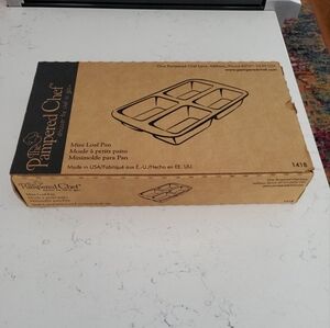 Pampered Chef Stoneware Mini Loaf Pan Brand New
